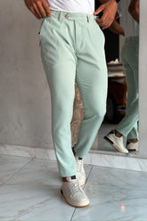 Calça Alfaiataria USERS ALURE com Fivela - Verde Claro