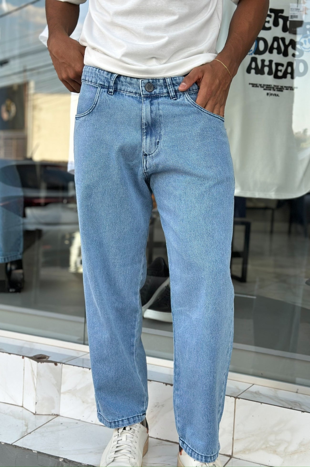 Calça Jeans Confort Delavê