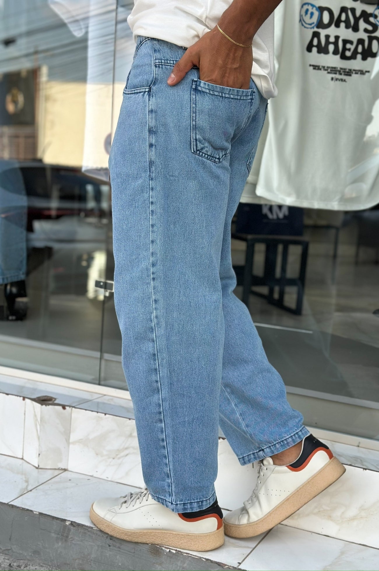 Calça Jeans Confort Delavê