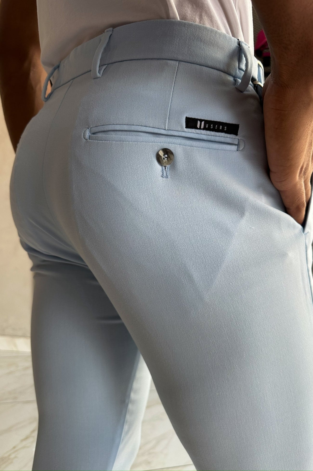 Calça Milano Com Regulagem - Azul Claro