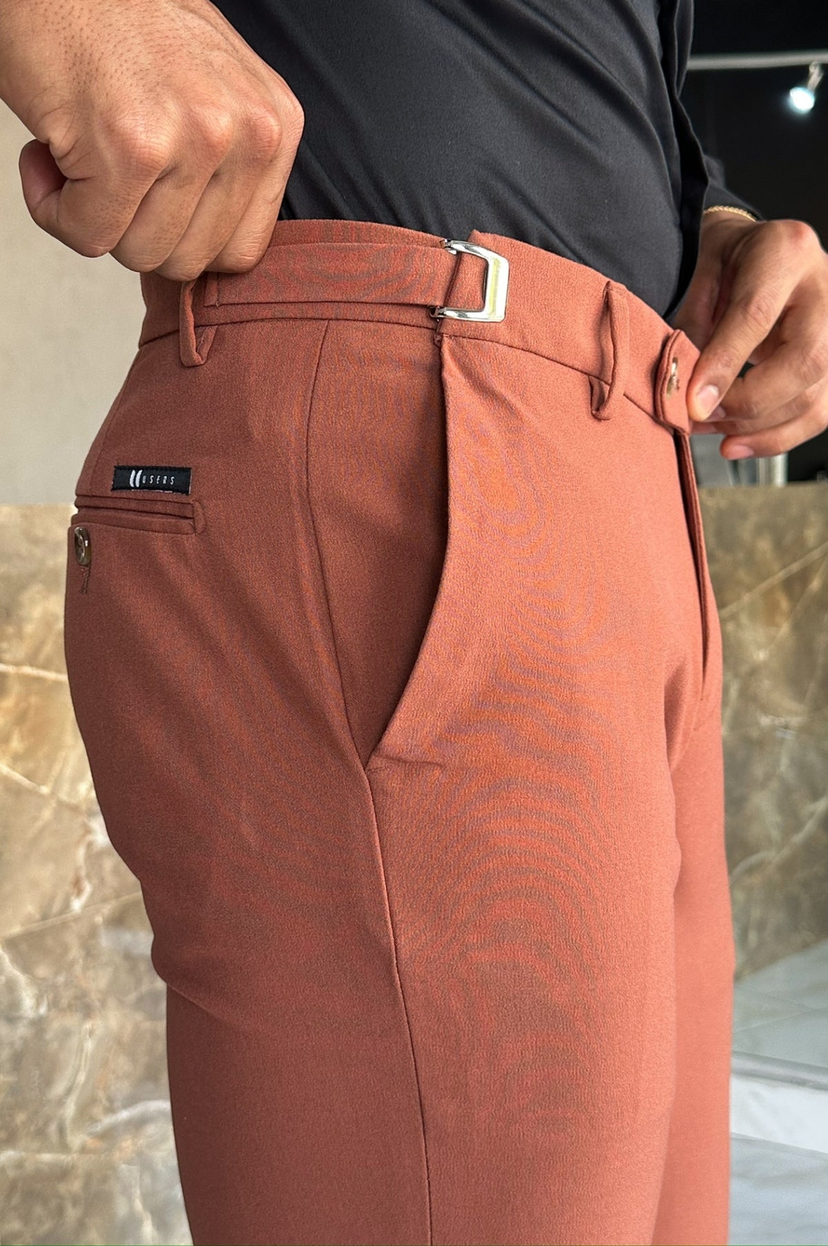 Calça Milano Com Regulagem - Terracota