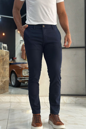 Calça Alfaiataria Skinny USER - Azul Marinho