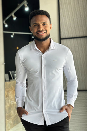 Camisa Soft Tech Manga Longa - Branco