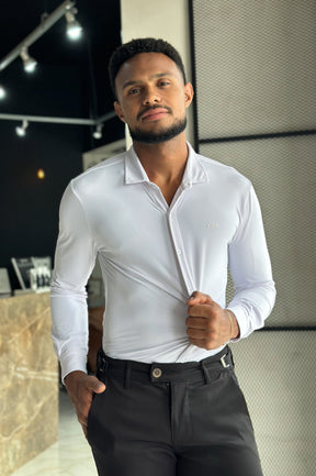 Camisa Soft Tech Manga Longa - Branco