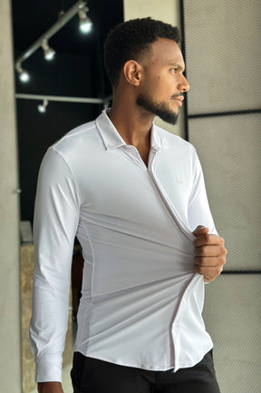 Camisa Soft Tech Manga Longa - Branco
