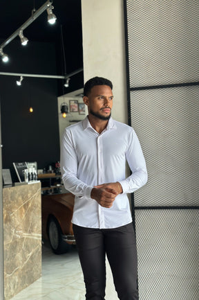 Camisa Soft Tech Manga Longa - Branco