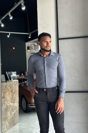 Camisa Soft Tech Manga Longa - Chumbo