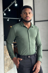 Camisa Soft Tech Manga Longa - Musgo