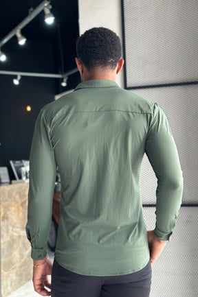 Camisa Soft Tech Manga Longa - Musgo