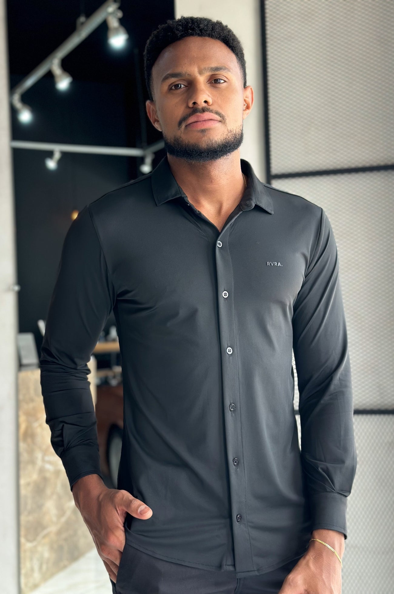 Camisa Soft Tech Manga Longa - Preta