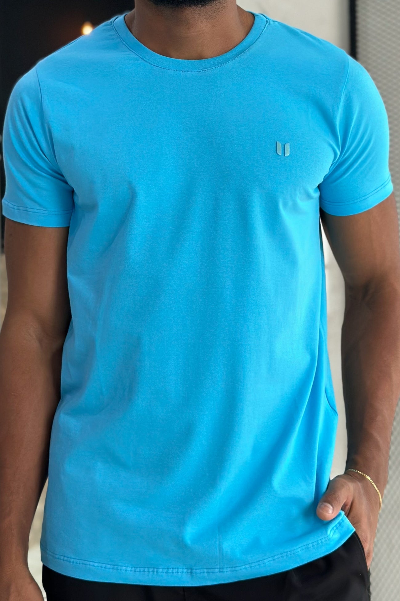 Camiseta Básica Algodão Egípcio USERS - Azul bebê