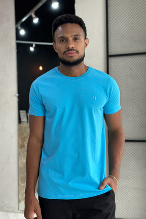 Camiseta Básica Algodão Egípcio USERS - Azul bebê