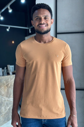Camiseta Básica Algodão Egípcio USERS - Caramelo