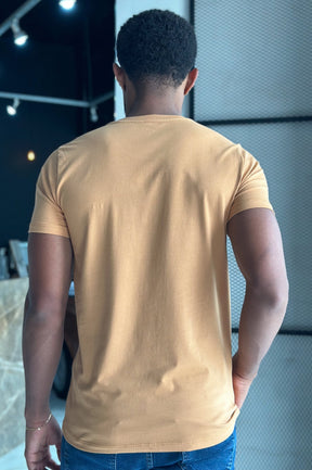 Camiseta Básica Algodão Egípcio USERS - Caramelo