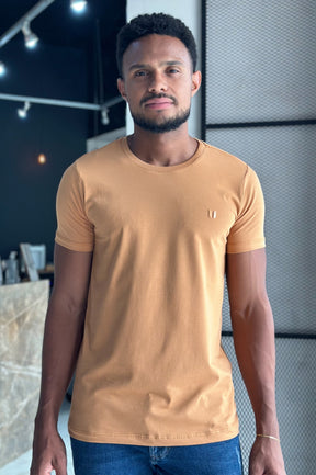 Camiseta Básica Algodão Egípcio USERS - Caramelo