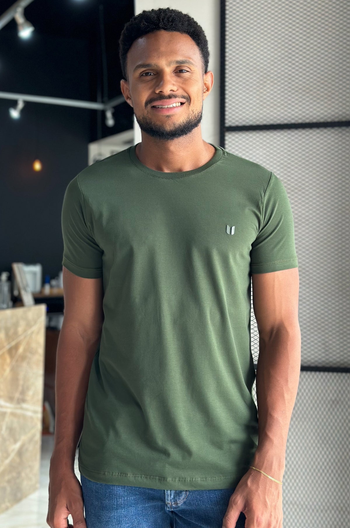 Camiseta Básica Algodão Egípcio USERS - Verde