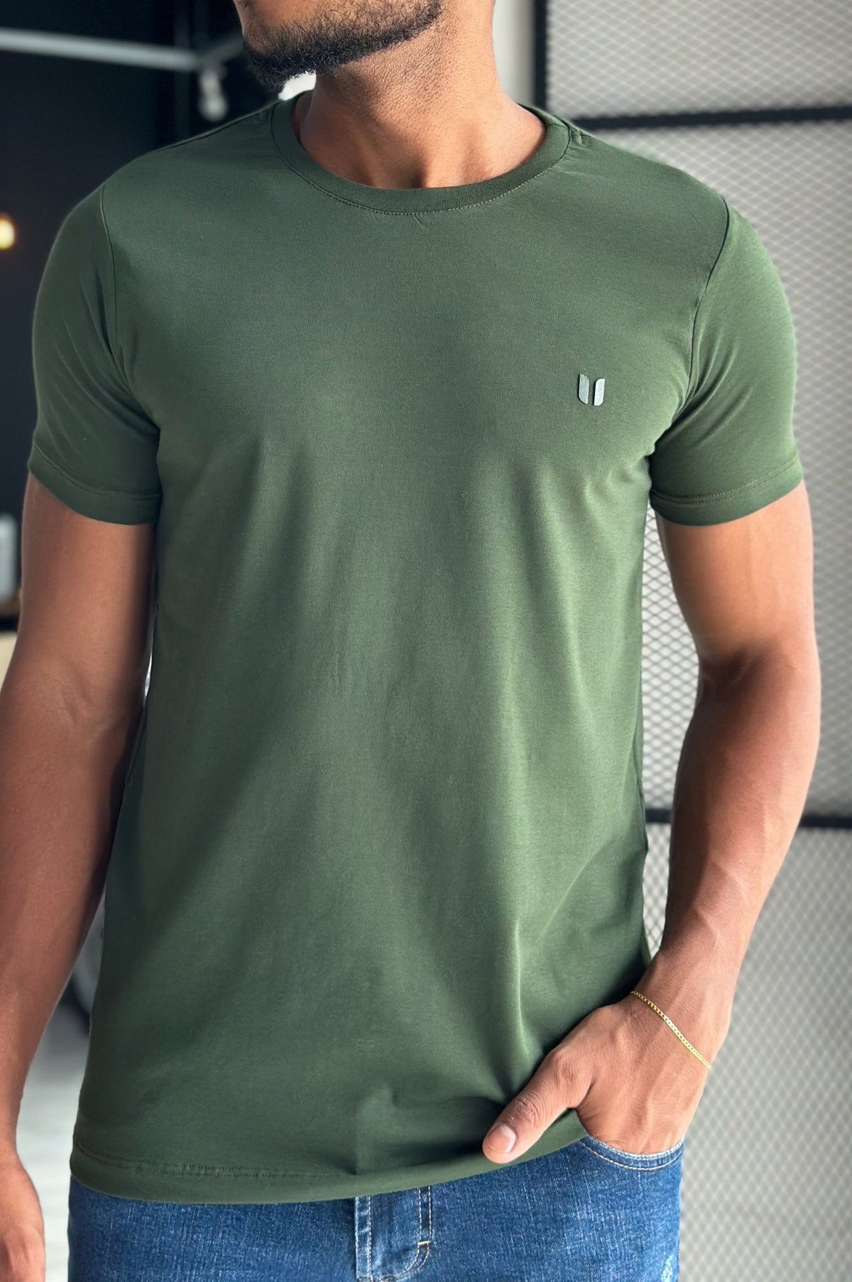 Camiseta Básica Algodão Egípcio USERS - Verde