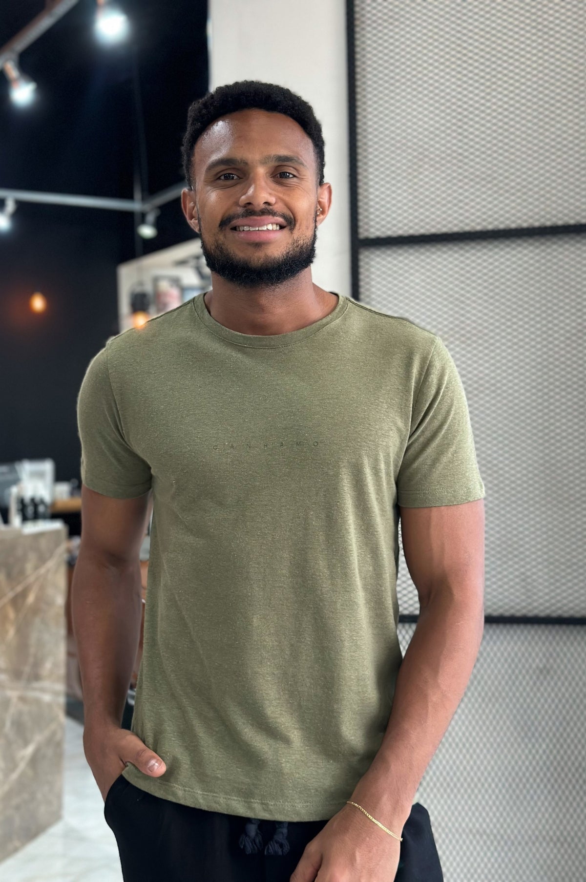 Camiseta Cânhamo Conceito - Verde