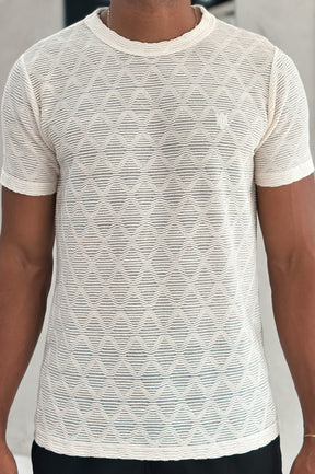 Camiseta Core Texturizada - Off White