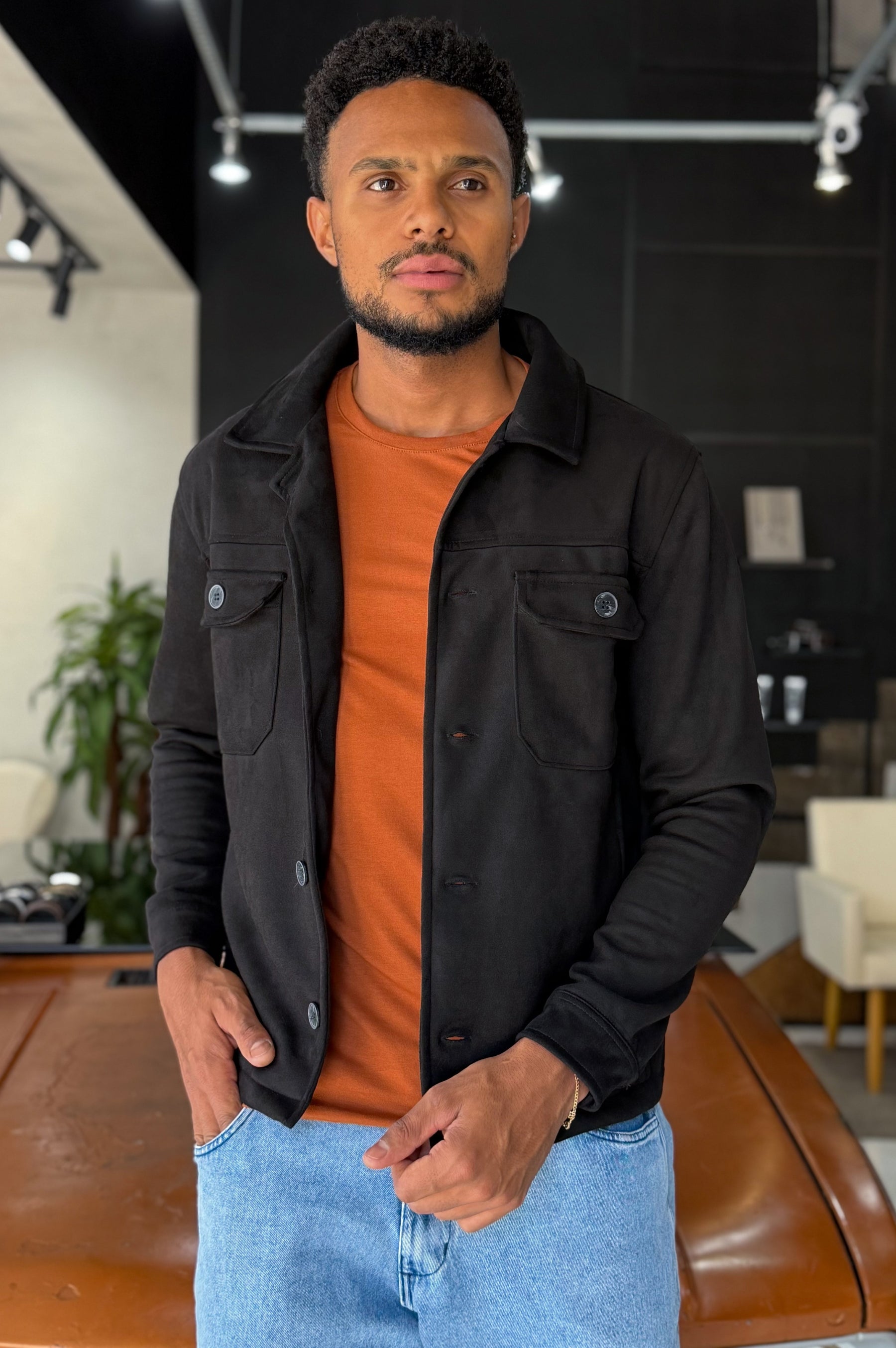 Jaqueta Suede