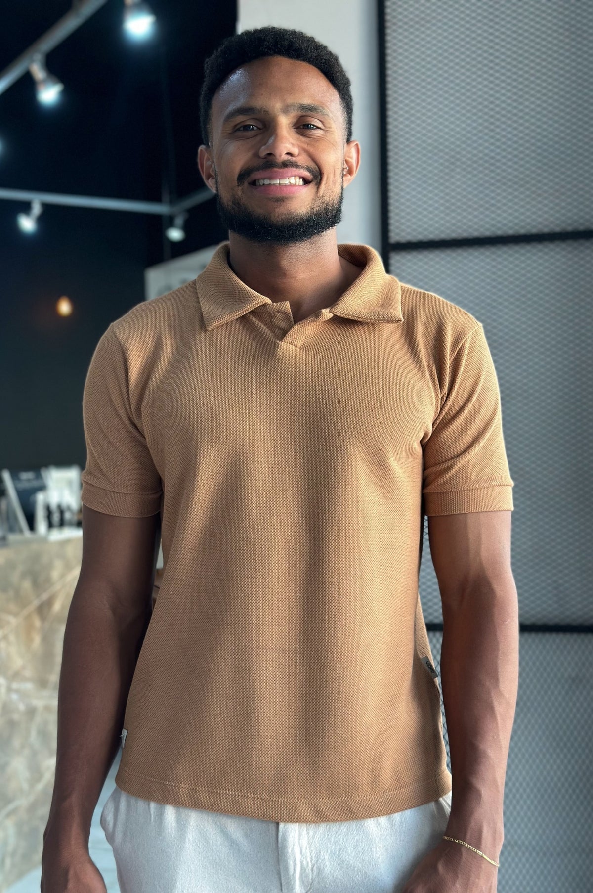 Polo Endurace Texturizada - Cobre