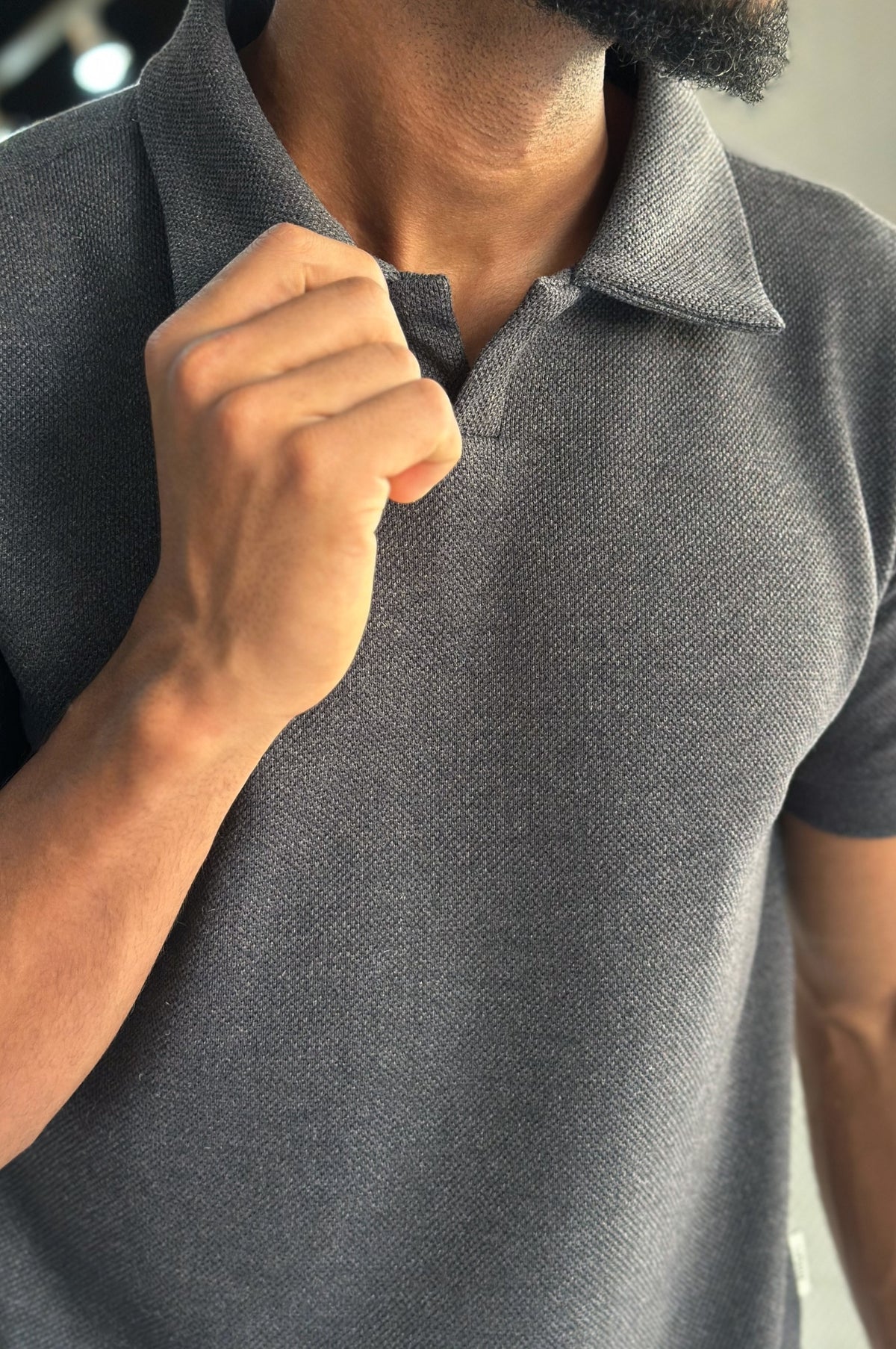 Polo Endurace Texturizada - Preto