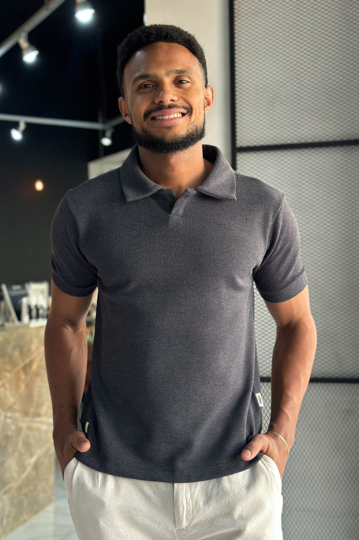 Polo Endurace Texturizada - Preto