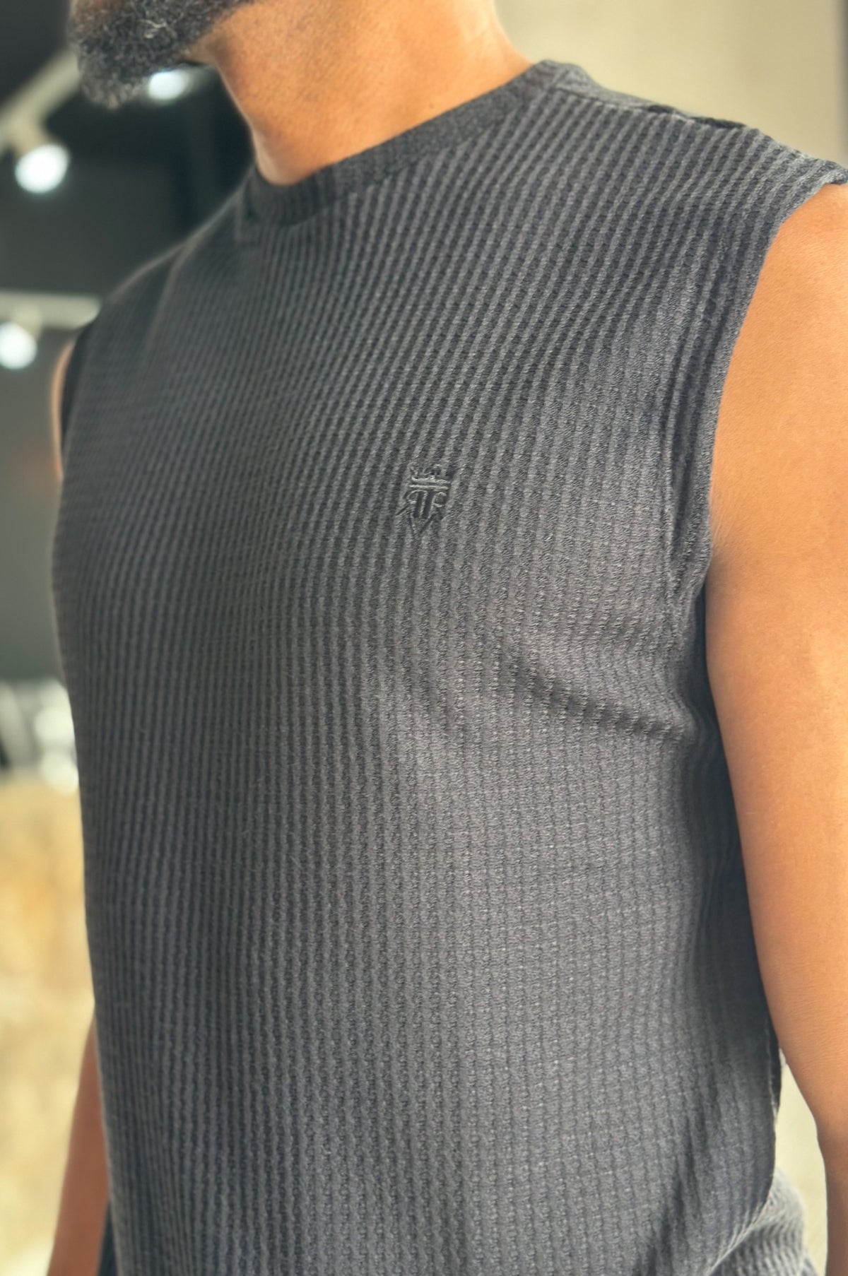 Regata Machão Tricot Vogue - Preta